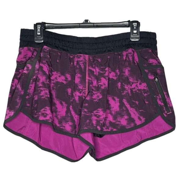 Lululemon Tracker Short III 4-way Stretch In Plum Black/Black Size 12 - Picture 2 of 7